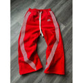 Y2K Retro Striped Wide Leg Sweatpants | Relaxed Fit Streetwear Joggers