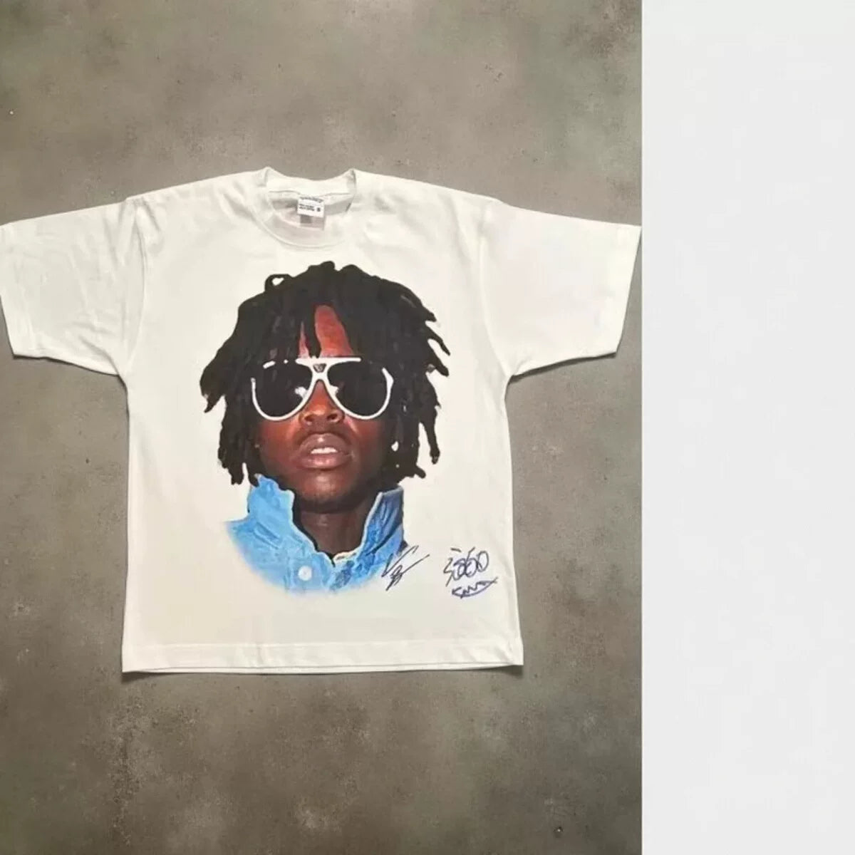 Men's T-shirt Retro Trendy Portrait Printed Short Sleeve T-shirt Y2k Gothic Harajuku Hip Hop Couple Casual Loose