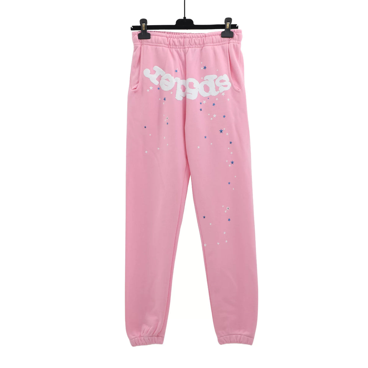Sp5der hip-hop singer Young Thug555 same print letter couple hoodie Pink sweatshirt men