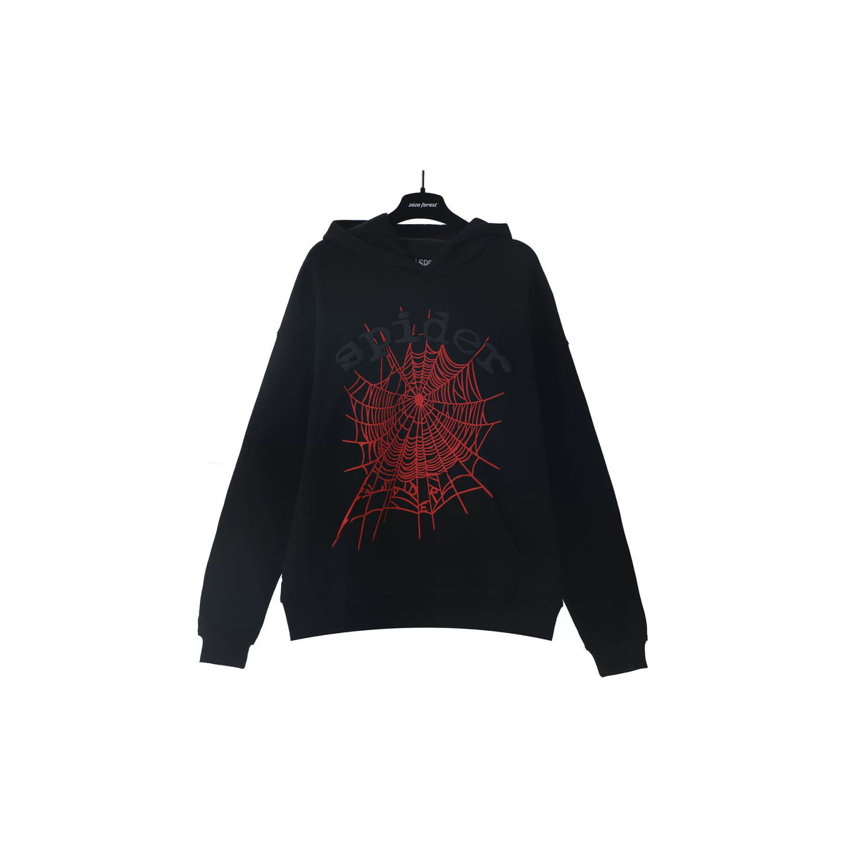 Sp5der hip-hop singer Young Thug555 same print letter couple hoodie Pink sweatshirt men