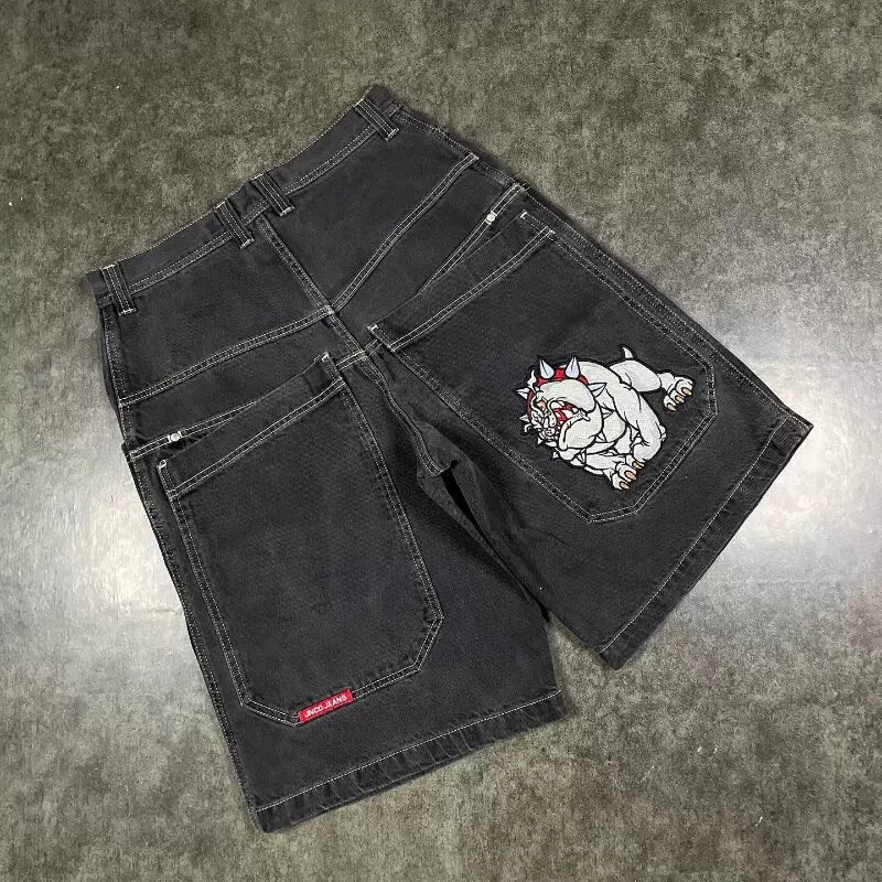 Cropped pants Y2K hip-hop 2023 Harajuku style gothic pocket loose cross-border foreign trade jeans shorts men