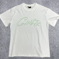 Corteiz Mint Green Accent Star-Logo Graphic Tee - White & Green Streetwear T-Shirt