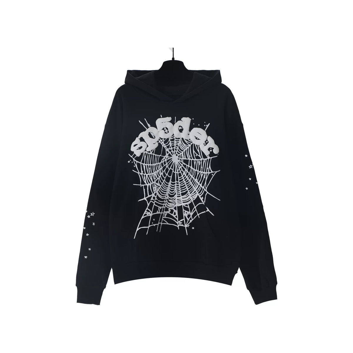 Sp5der hip-hop singer Young Thug555 same print letter couple hoodie Pink sweatshirt men