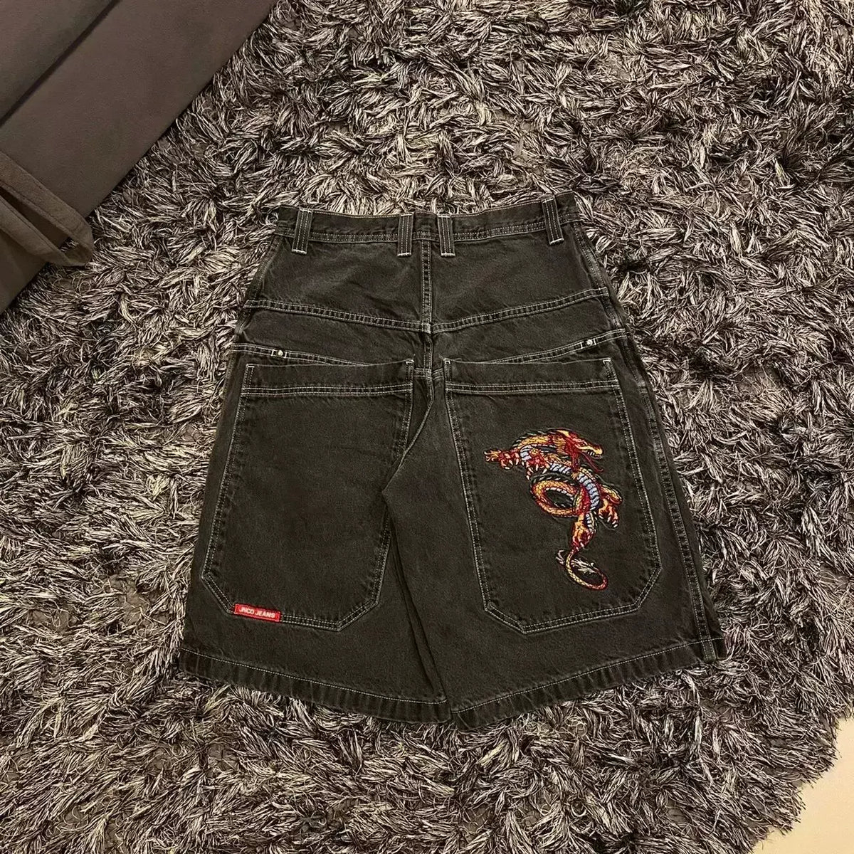 Cropped pants Y2K hip-hop 2023 Harajuku style gothic pocket loose cross-border foreign trade jeans shorts men
