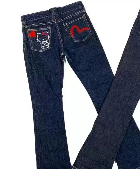Hello Kitty Graphic Baggy Denim Jeans