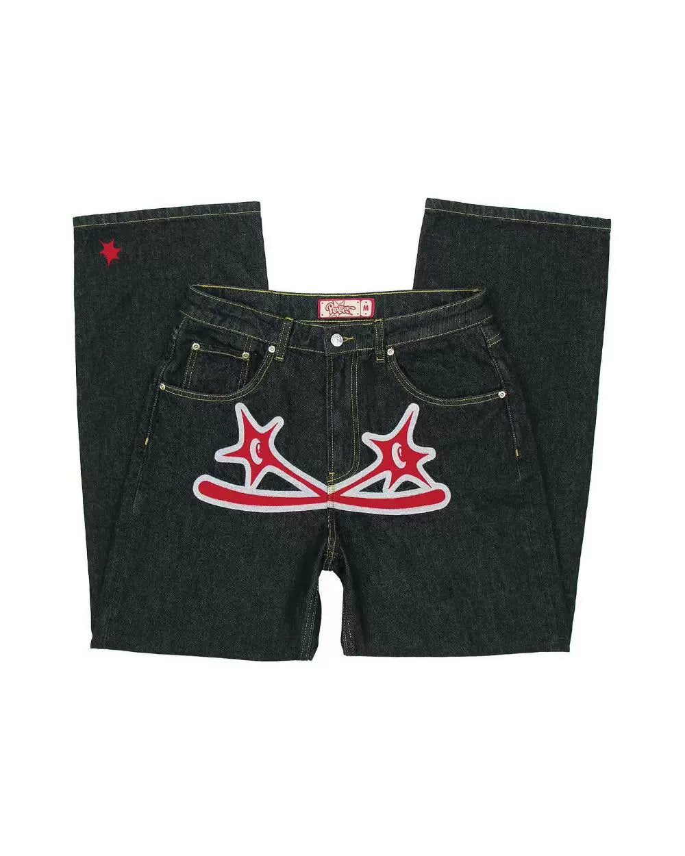 Hip hop trendy American retro men's pants Street summer casual straight leg pants European and American printed elastic neutral pants