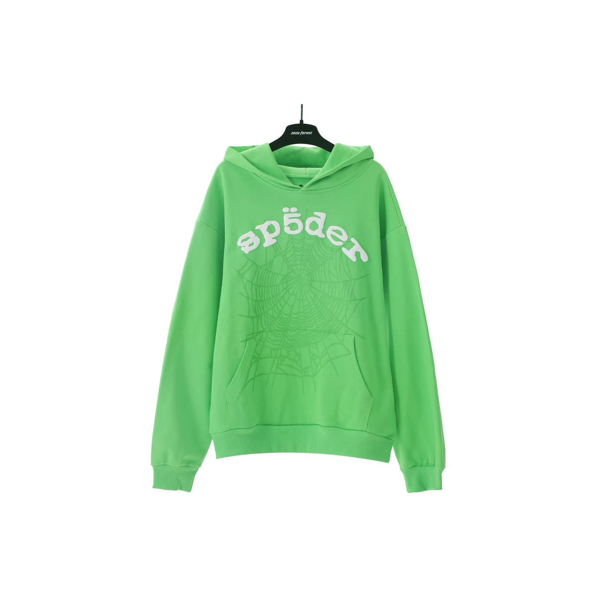 Sp5der hip-hop singer Young Thug555 same print letter couple hoodie Pink sweatshirt men