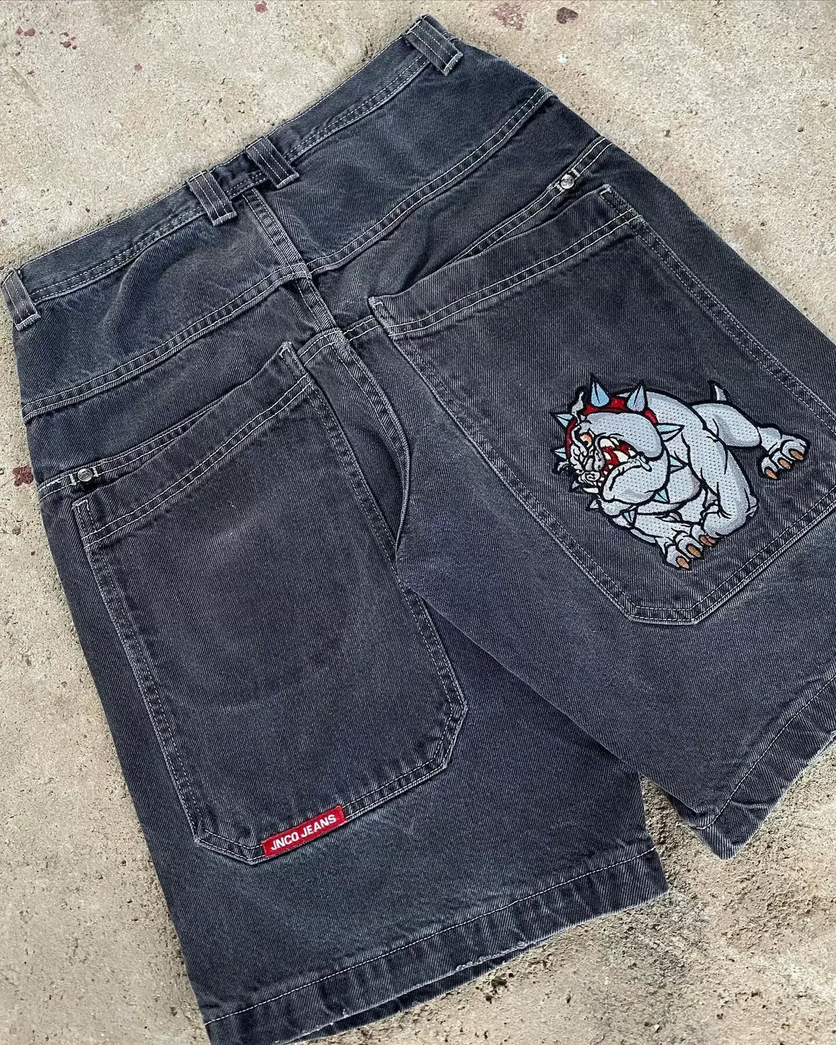 Cropped pants Y2K hip-hop 2023 Harajuku style gothic pocket loose cross-border foreign trade jeans shorts men