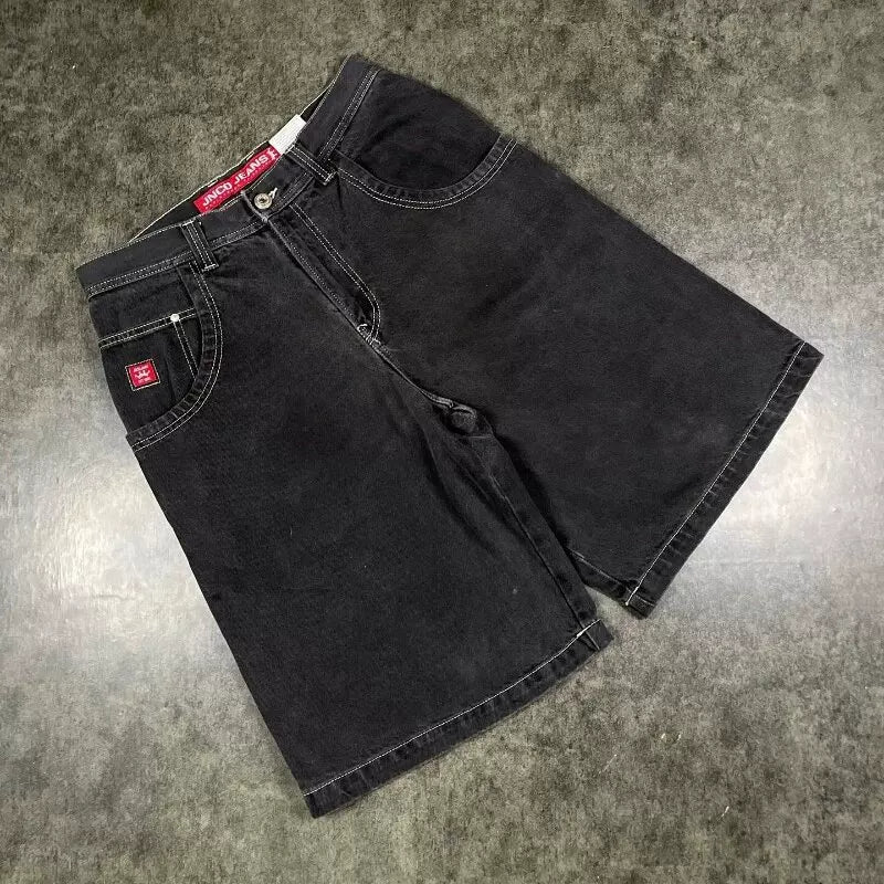 Cropped pants Y2K hip-hop 2023 Harajuku style gothic pocket loose cross-border foreign trade jeans shorts men