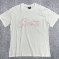 Corteiz Pink Accent Star-Logo Graphic Tee - White & Pink Streetwear T-Shirt