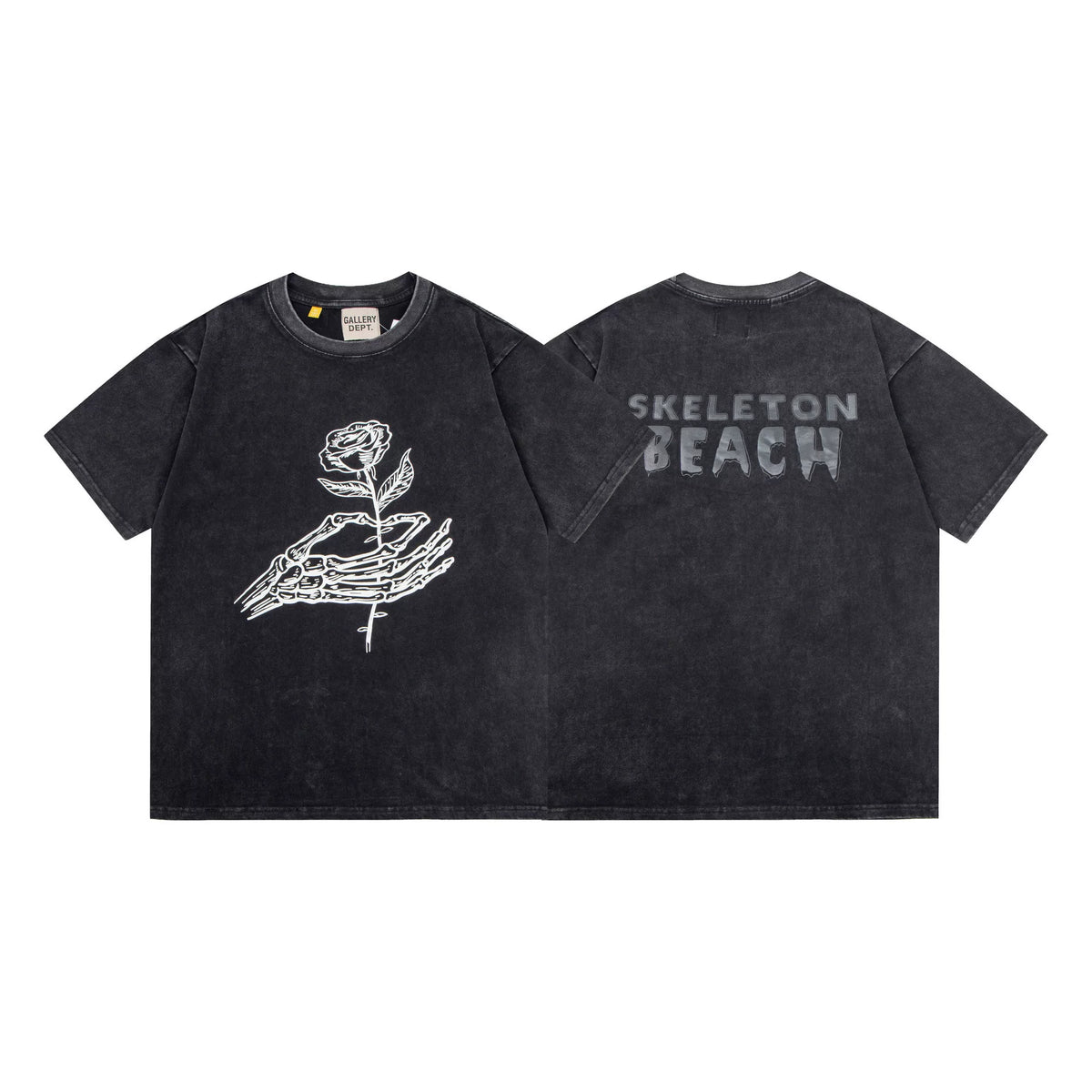 Outdoor single Gallery Depot color splashed ink letter print washed vintage trendy brand short sleeved high street graffiti T-shirt for men