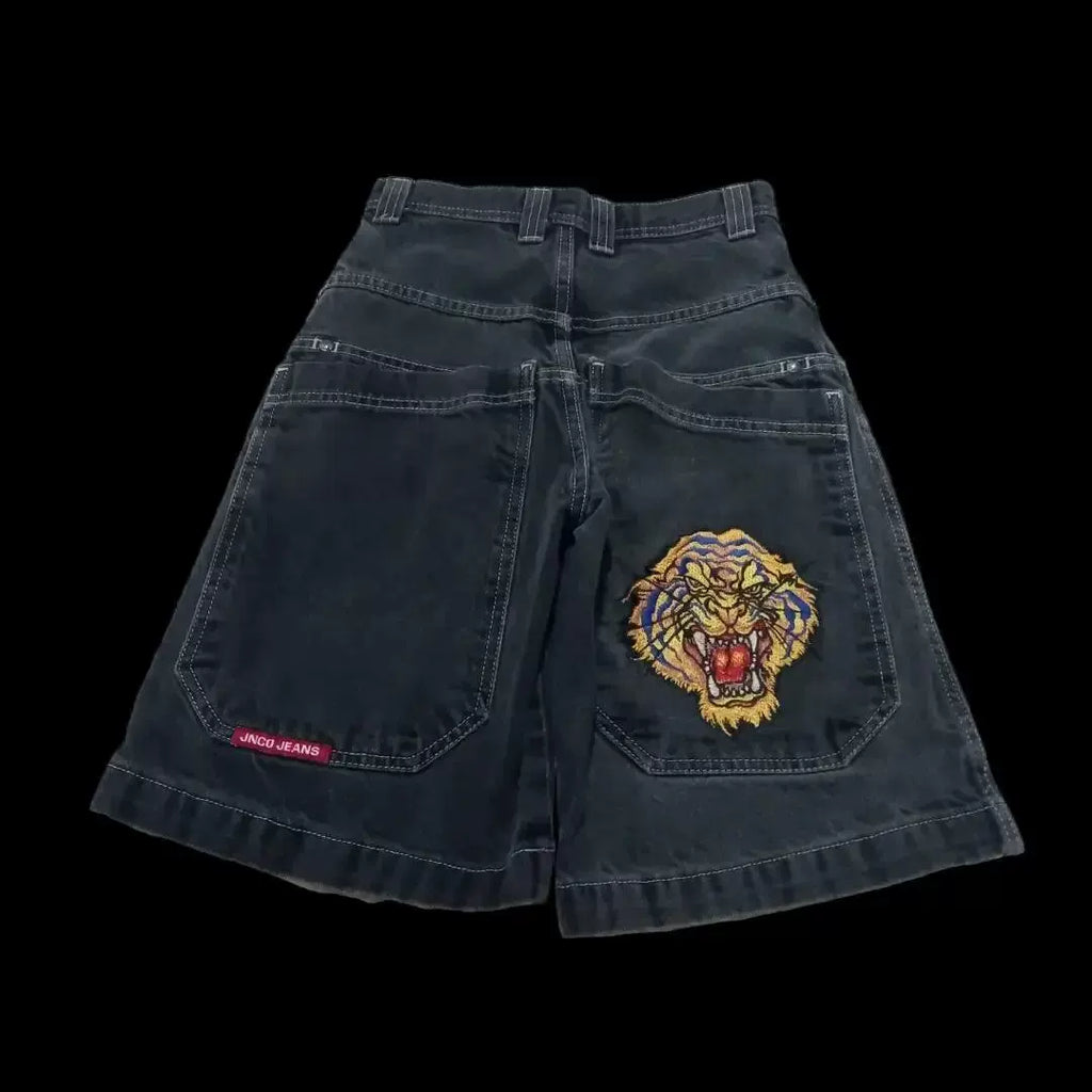 Cropped pants Y2K hip-hop 2023 Harajuku style gothic pocket loose cross-border foreign trade jeans shorts men
