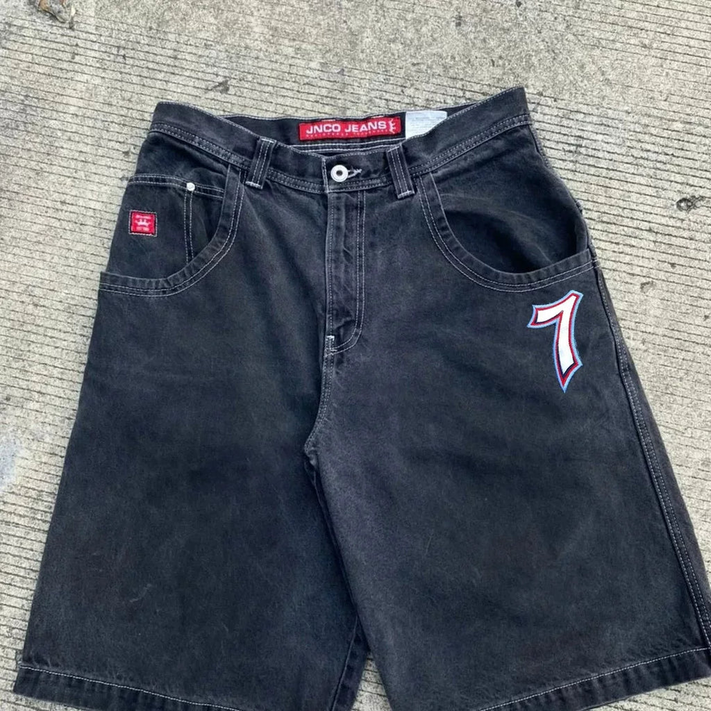 JNCO Number 7 Baggy Denim Jorts