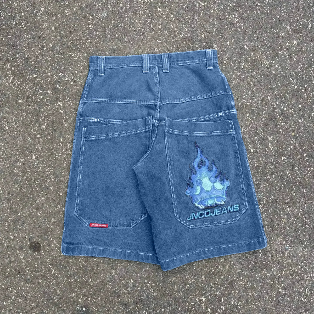 Cropped pants Y2K hip-hop 2023 Harajuku style gothic pocket loose cross-border foreign trade jeans shorts men