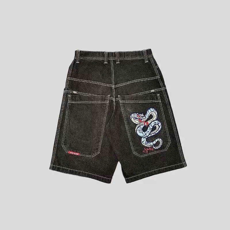 Cropped pants Y2K hip-hop 2023 Harajuku style gothic pocket loose cross-border foreign trade jeans shorts men