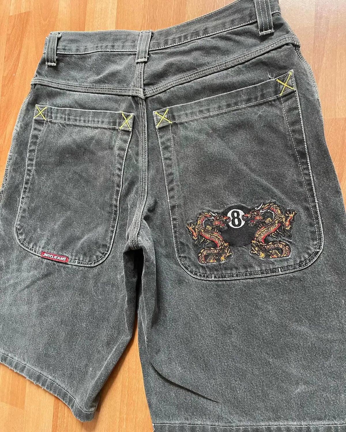 Cropped pants Y2K hip-hop 2023 Harajuku style gothic pocket loose cross-border foreign trade jeans shorts men