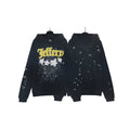 Sp5der hip-hop singer Young Thug555 same print letter couple hoodie Pink sweatshirt men