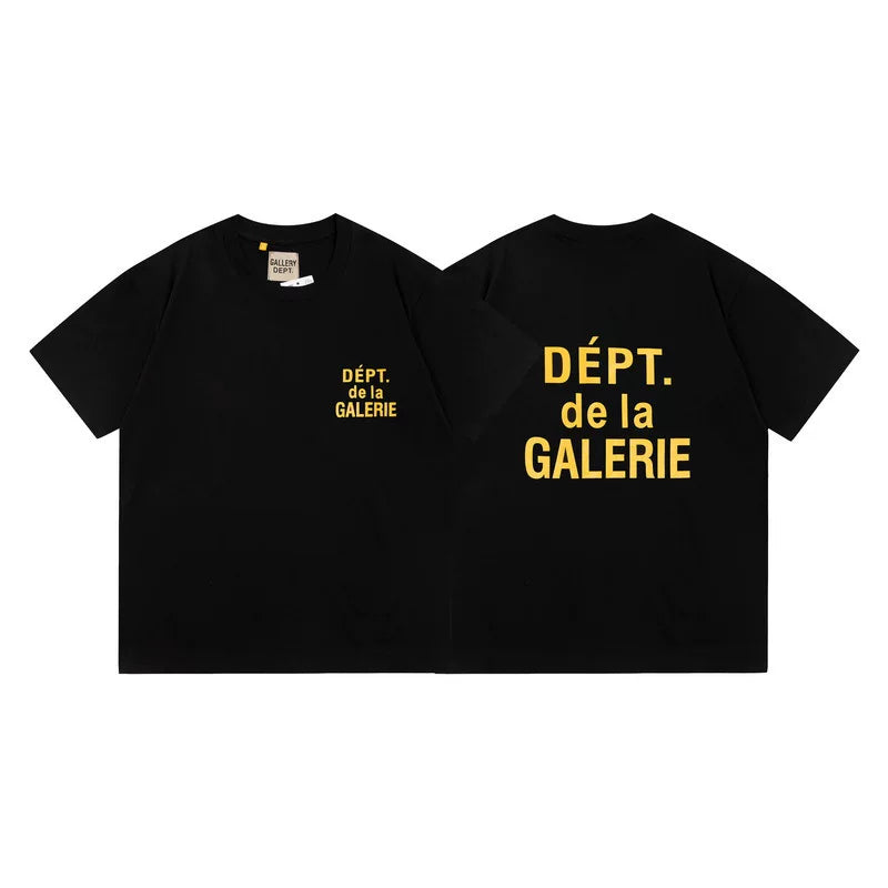 Outdoor single Gallery Depot color splashed ink letter print washed vintage trendy brand short sleeved high street graffiti T-shirt for men