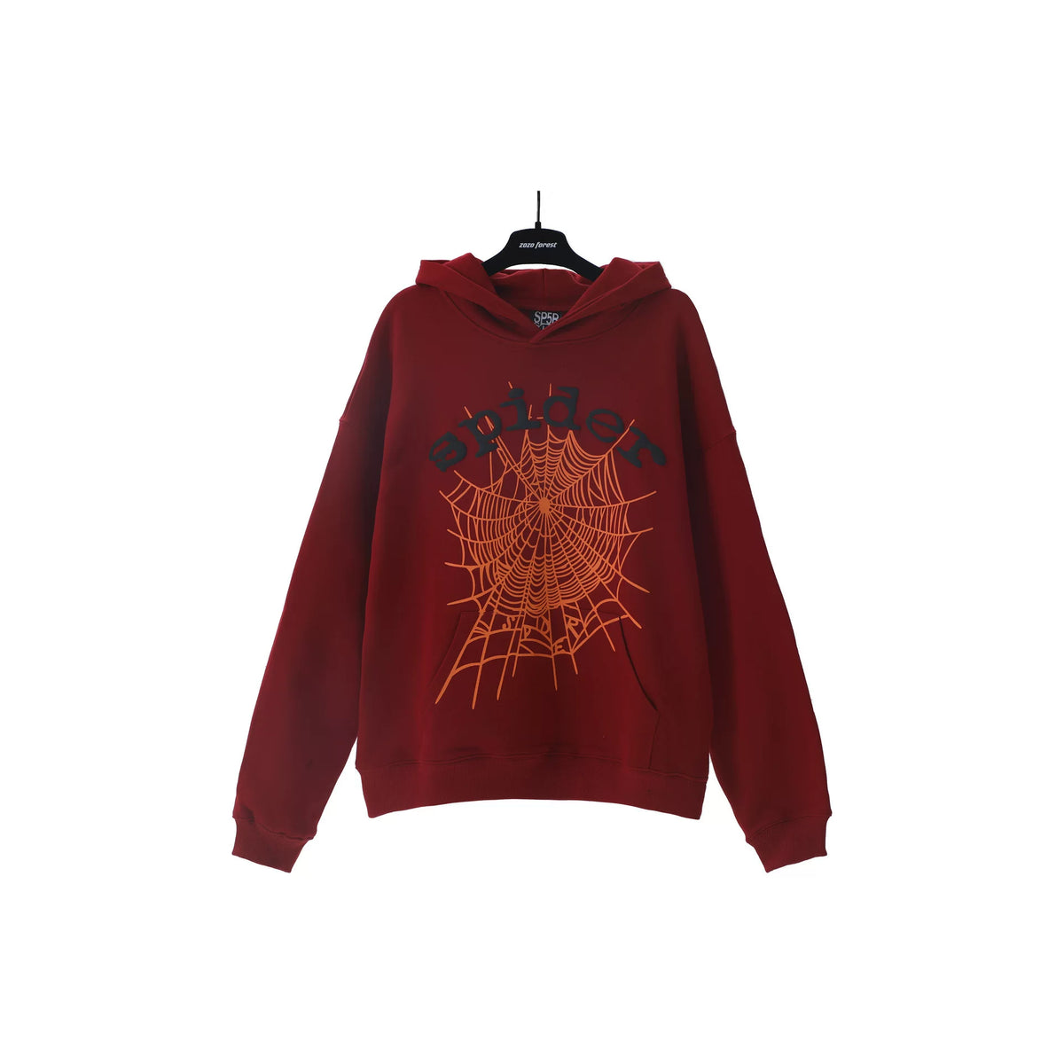 Sp5der hip-hop singer Young Thug555 same print letter couple hoodie Pink sweatshirt men